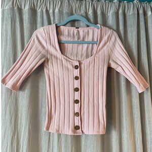 Free People Powder Pink Sweater